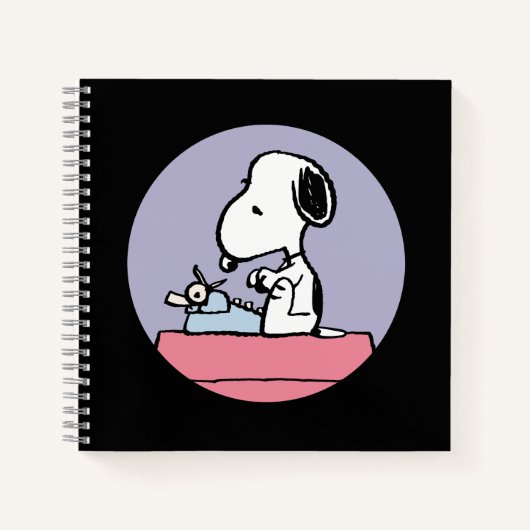 Carnet cacahuètes | Snoopy à la machine à écrire (Devant)
