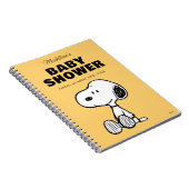 Carnet cacahuètes | Snoopy Baby shower Liste d'invités et (Côté Droit)