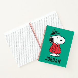 Carnet cacahuètes   Snoopy Chat d'hiver et Casquette   Aj
