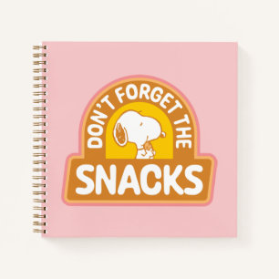 Carnet cacahuètes Snoopy N'oubliez pas les snacks