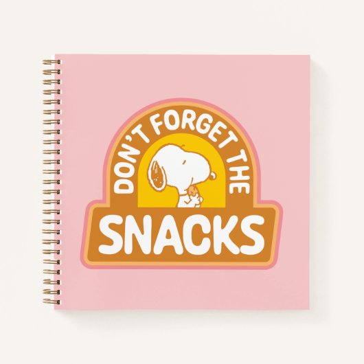 Carnet cacahuètes | Snoopy N'oubliez pas les snacks (Devant)