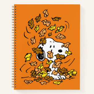 Carnet cacahuètes Snoopy Pile de Feuilles