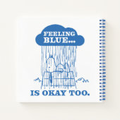 Carnet cacahuètes | Snoopy Sentiment Bleu Est OK Aussi (Dos)