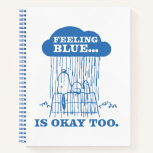 Carnet cacahuètes   Snoopy Sentiment Bleu Est OK Aussi