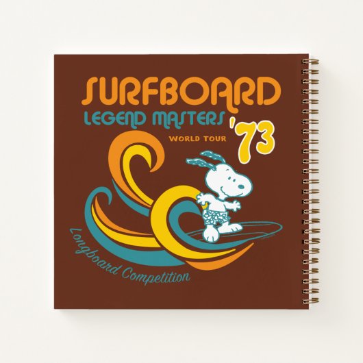 Carnet cacahuètes | Snoopy Surboard Longboard Competition (Dos)