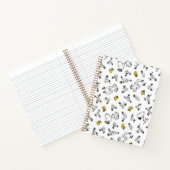 Carnet cacahuètes | Snoopy & Woodstock B&W Flower Motif (Intérieur)
