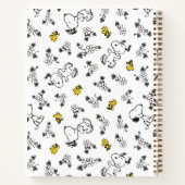 Carnet cacahuètes | Snoopy & Woodstock B&W Flower Motif (Dos)