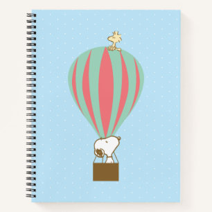 Carnet cacahuètes Snoopy & Woodstock Hot Air Balloon