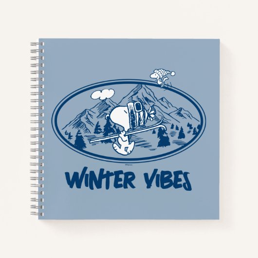 Carnet cacahuètes | Snoopy & Woodstock Skiing (Devant)