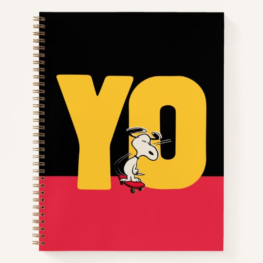 Carnet cacahuètes | Snoopy YO Skateboard (Devant)