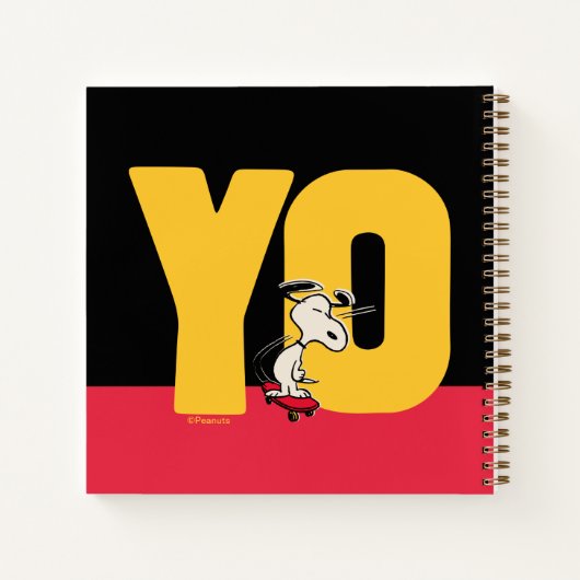 Carnet cacahuètes | Snoopy YO Skateboard (Dos)