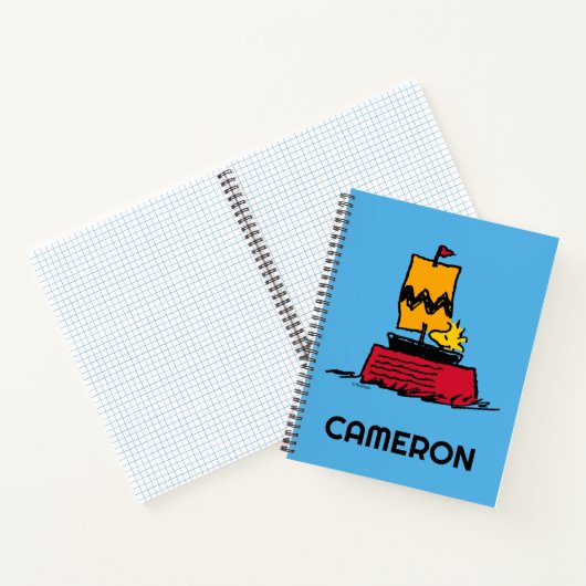 Carnet cacahuètes | Woodstock Snoopy Plat Bateau à voile (Intérieur)