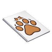 Carnet Cachet de chat mignon en Empreinte de patte - Illu (Côté Droit)