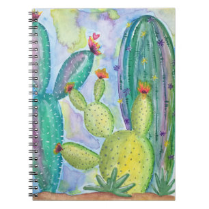 Carnet Cacti Watercolor