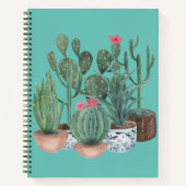 Carnet Cactus à l'aquarelle. (Devant)