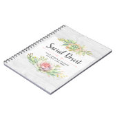 Carnet Cactus de désert succulent bohème aquarelle rustiq (Côté gauche)