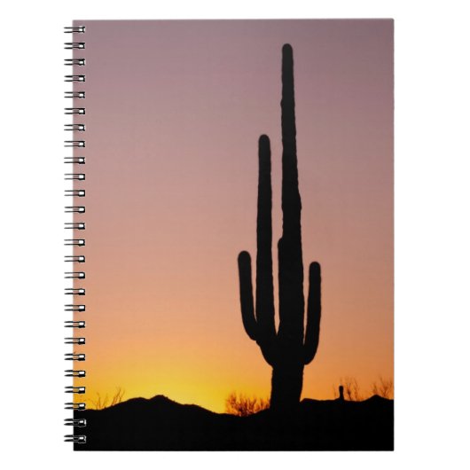Carnet Cactus de Saguaro au coucher du soleil (Devant)