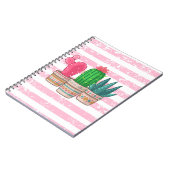 Carnet cactus dessinés à la main avec rayures arrière - p (Côté gauche)