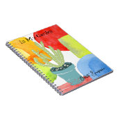 Carnet Cactus en pot coloré personnalisé (Côté Droit)