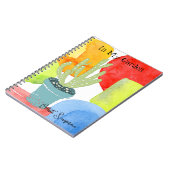 Carnet Cactus en pot coloré personnalisé (Côté gauche)