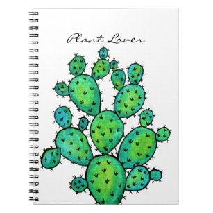 Carnet Cactus épineux d'aquarelle magnifique
