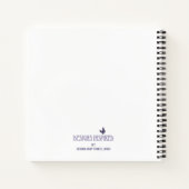 Carnet Cactus et papillons sur Aqua (Dos)