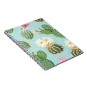 Carnet Cactus, fleurs roses : décor clair (Côté Droit)