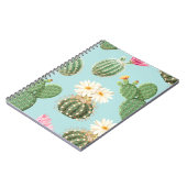 Carnet Cactus, fleurs roses : décor clair (Côté gauche)