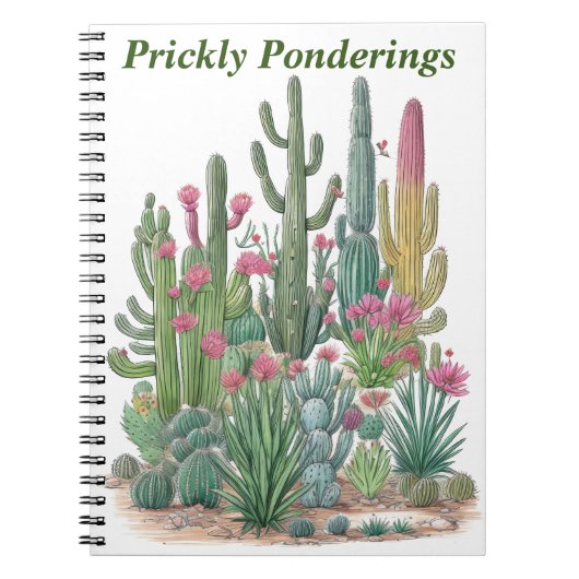 Carnet Cactus floral (Devant)