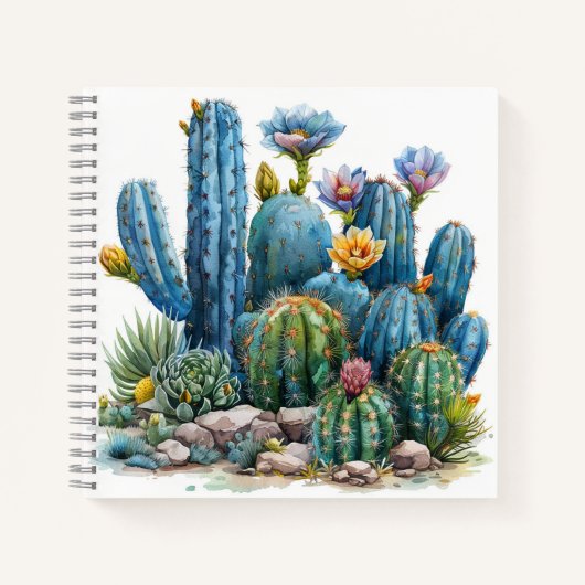 Carnet Cactus florissants et succulents (Devant)