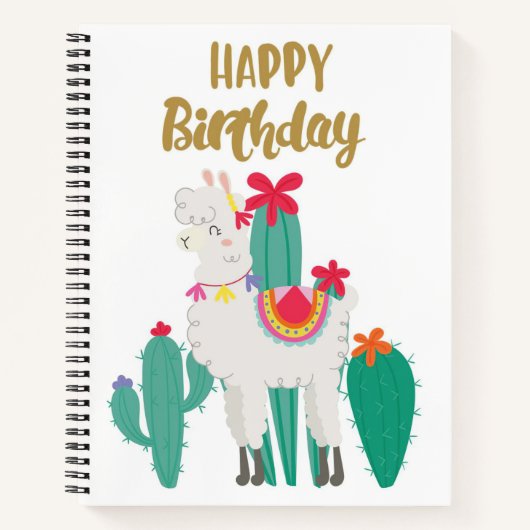 Carnet Cactus Joyeux anniversaire (Devant)