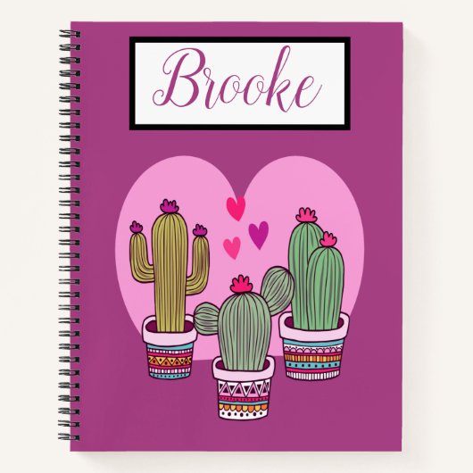 Carnet Cactus mignon (Devant)
