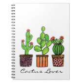 Carnet Cactus mignon d'aquarelle dans des pots (Devant)