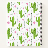 Carnet Cactus mignons avec le coeur en vert (Dos)