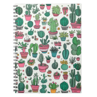 Carnet Cactus Motif Succulent