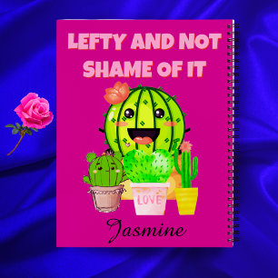 Carnet Cactus Rose Gauchère Équipement Scolaire Nom Perso
