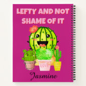 Carnet Cactus Rose Gauchère Personnalisé Nom Équipement S (Dos)