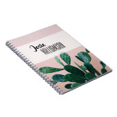 Carnet Cactus rose moderne (Côté Droit)
