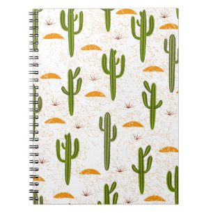 Carnet Cactus Sand : motif transparent de style mexicain.