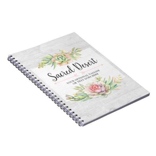 Carnet Cactus succulent Boho de désert d'aquarelle (Côté Droit)