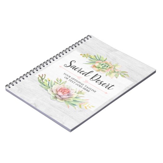 Carnet Cactus succulent Boho de désert d'aquarelle (Côté gauche)