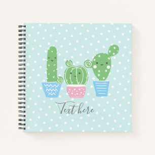 Carnet cactus, succulent, mignonette fiesta, mexicaine,