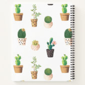 Carnet Cactus Succulents de Dessert Vert dans les pots (Dos)