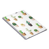 Carnet Cactus Succulents de Dessert Vert dans les pots (Côté Droit)