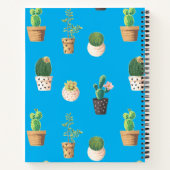 Carnet Cactus Succulents de Dessert Vert dans les pots (Dos)