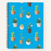 Carnet Cactus Succulents de Dessert Vert dans les pots (Devant)