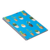 Carnet Cactus Succulents de Dessert Vert dans les pots (Côté Droit)