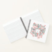 Carnet Cactus Succulents rose vert Motif personnalisé (Intérieur)