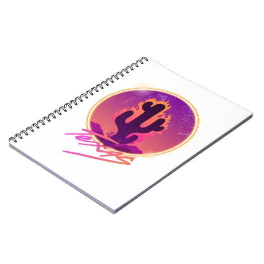 CARNET CACTUS SUNSET NEON (Côté gauche)