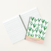 Carnet Cactus tendance | Blush et Faux Gold Desert Motif (Intérieur)